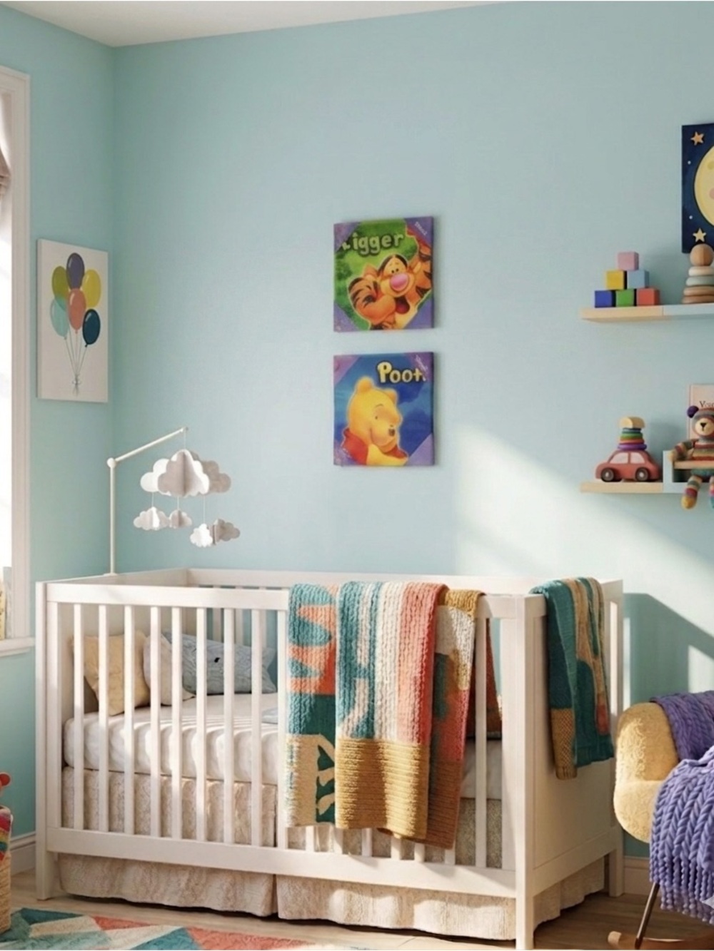 Winnie the Pooh & Tigger Canvas Wall Art Set - Nursery Decor - Baby